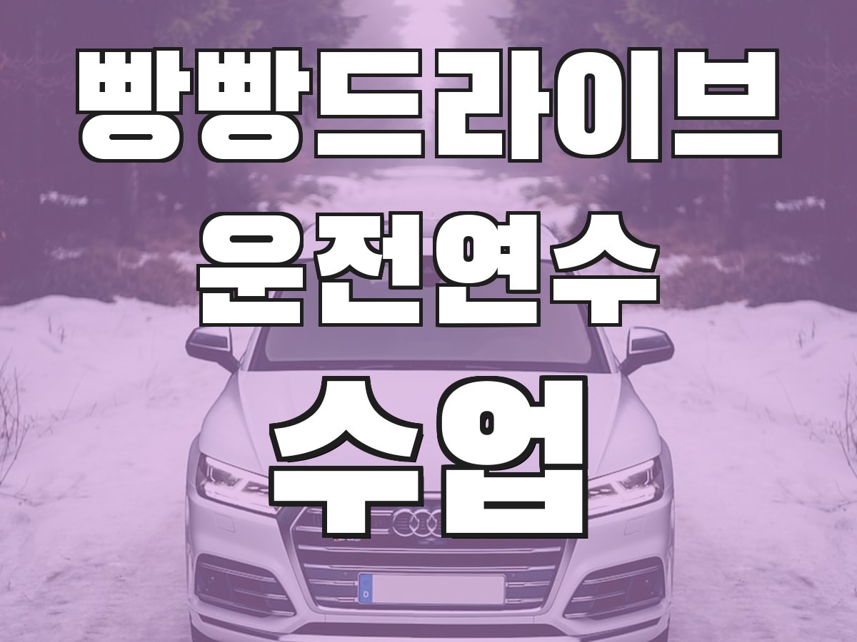 빵빵드라이브 운전연수 수업 - 맞춤 연수 프로그램