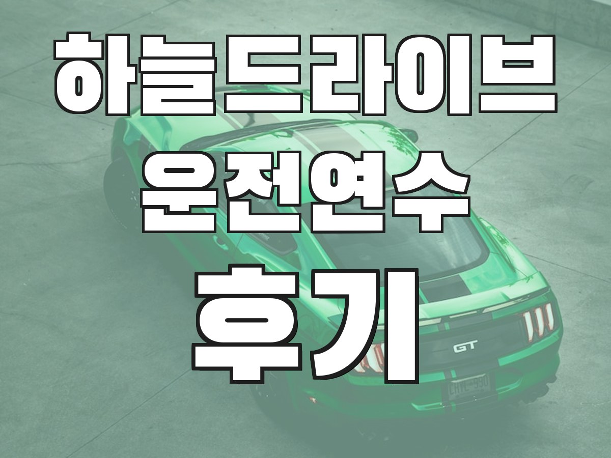 하늘드라이브 운전연수 후기 - 실제 수강생 후기