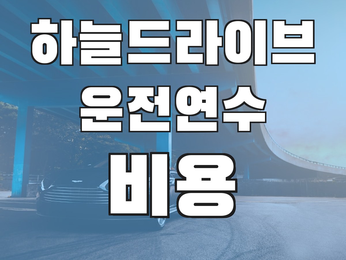 하늘드라이브 운전연수 비용 - 연수 비용 안내